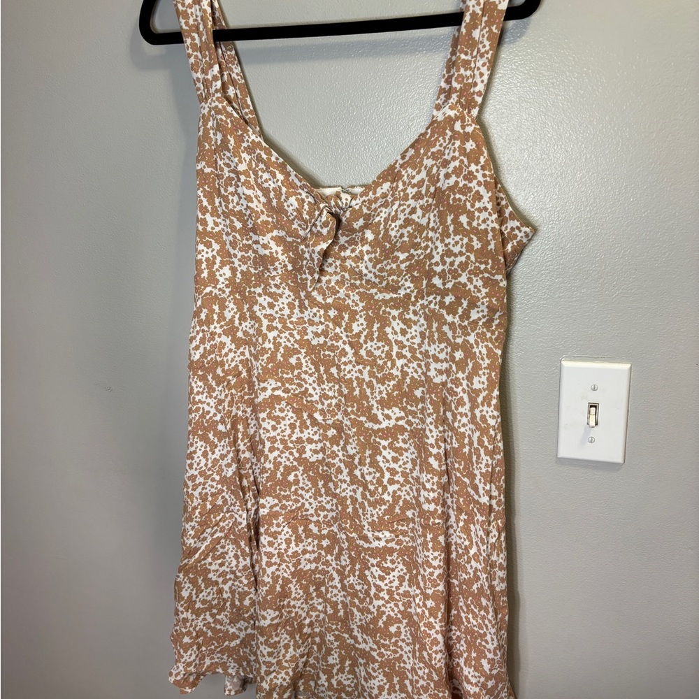 love, Fire Tan and White Mini Dress
